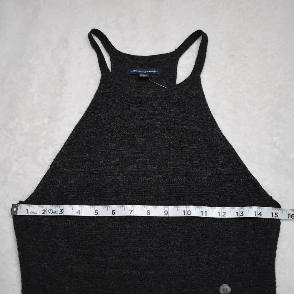 American Eagle Dress Knit Mini Sz M Pullover Minimalist Neutral Preppy - Picture 13 of 16